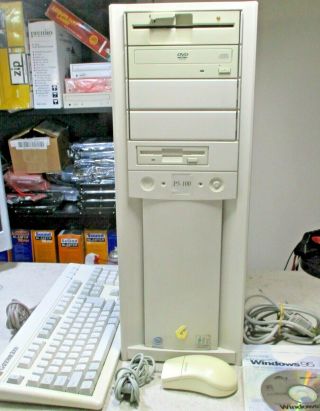 Gateway 2000 Windows 95 Dos Gaming Computer 3.  5 5.  25 Floppy Video Sound Isa Pci
