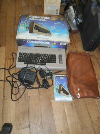 Commodore 64 Keyboard Computer System Power Supply Tv Hook Up Box Manuals