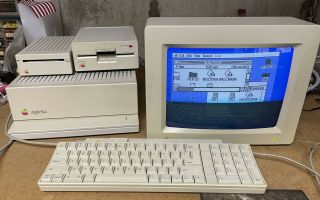 Apple Iigs Computer With Monitor,  Printer,  Mouse,  Keyboard,  Drives,  Microphone