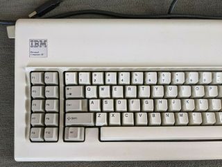 Fully Functional - IBM PC AT Model F Computer Keyboard W/ Soarers Adapter 2