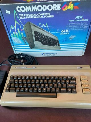 Commodore C64,  With Power Supply And Box