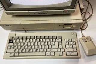 Amiga 1000 Computer,  512KB and Commodore 1084 Monitor 2