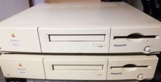 Apple Macintosh Power Pc 6100/66 Computer.  Two Complete Vintage Units Power On