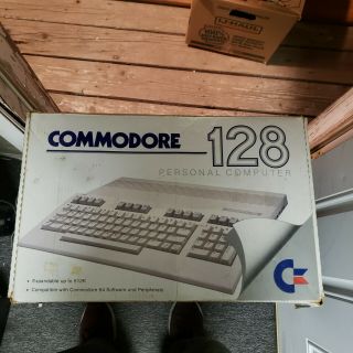 Commodore 128 Computer.  In the Box.  All set up. 3