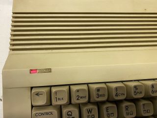 Commodore 64 Personal Computer Keyboard With Wires Powers ON 2
