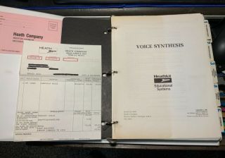 1990 HEATHKIT VOICE SYNTHESIS HV 2000 Card and documentation 3