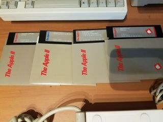 Apple IIc Bundle Computer A2S4000 AC Power Adapter Cables Software 2