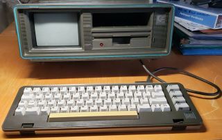 Vintage Commodore Sx - 64 Portable Computer With Over 100 Floppies Boots Up