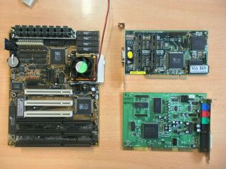 ZIDA 4DPS SiS 496 Socket 3 PCI Motherboard AMD 486 100MHz 40MB TSENG ET4000 W32 2