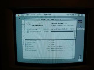 Macintosh Color Classic,  10MB RAM.  Recapped and great. 3