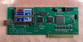 CFFA3000 for Apple II computer CD and switch - R&D Automation with 4GB card 2
