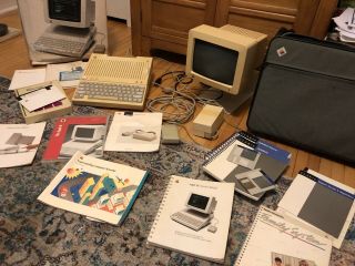 Apple IIC Computer With Carrying Case and Monitor Box 3