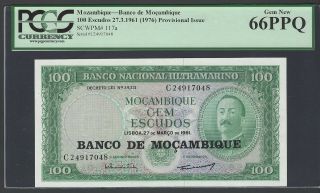 Mozambique - Provisional Issue 100 Escudos 27 - 3 - 1961 (1976) P117a Uncirculated G66