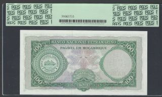 Mozambique - Provisional Issue 100 Escudos 27 - 3 - 1961 (1976) P117a Uncirculated G66 2