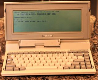 Vintage First Toshiba Portable Laptop Computer Pa7027u With Accessories