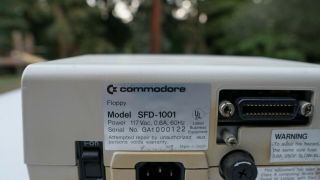 Commodore SFD - 1001 Floppy Drive - Powers On - In good cosmetic shape 5