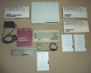 IBM PCjr Computer with Expansions and Boxes,  Great 2