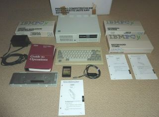 IBM PCjr Computer with Expansions and Boxes,  Great 5
