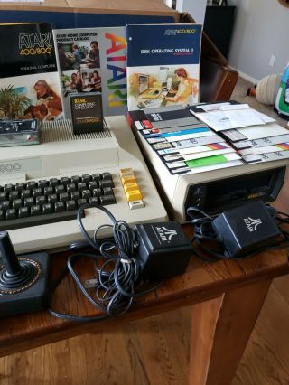 Vintage Atari 800 Home Computer w/ 810 Floppy Disk Drive,  all 3