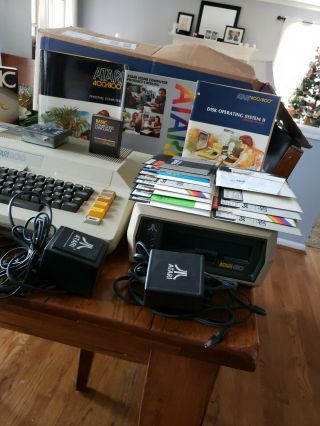 Vintage Atari 800 Home Computer w/ 810 Floppy Disk Drive,  all 4