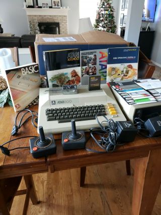 Vintage Atari 800 Home Computer w/ 810 Floppy Disk Drive,  all 5
