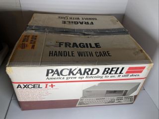 Vintage Packard Bell Axcel I,  Computer Cib /w Mechanical Keyboard Idkbtrk2