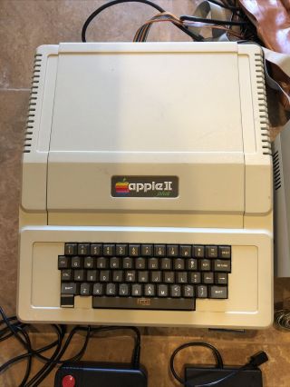 Apple II Plus Computer W/ - 5 Floppy Disk Drives - 2