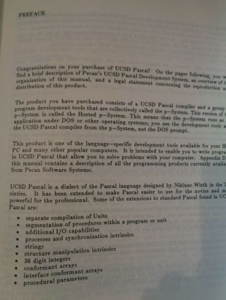 UCSD Pascal Development System by Pecan Software Systems 1985.  Complete.  For IBM 6