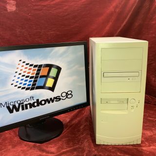 CUSTOM Desktop Pentium II 2 P2 PII MMX Gaming Windows 95 OR 98 DOS PC system ATI 2