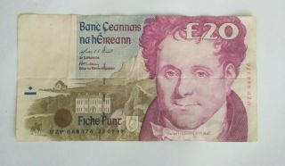 Irish 20 Pound Note Central Bank Of Ireland 1999 Daniel O Connell
