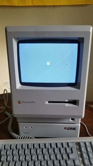 Macintosh Plus Desktop Computer - M0001A W/ Mouse Keyboard Printer & Hard Drive 2