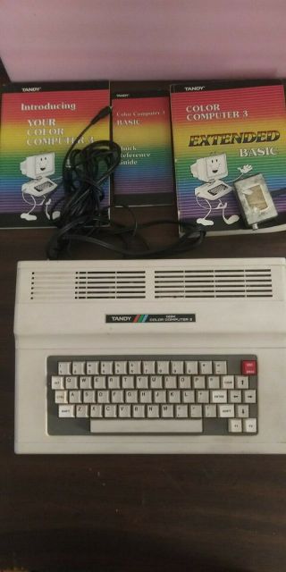 Trs - 80 Color Computer 3 128K with manuals,  Owner 2