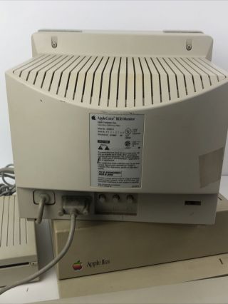 Vintage Apple IIGS Computer Color Rgb Monitor Keyboard Bus Mouse 6