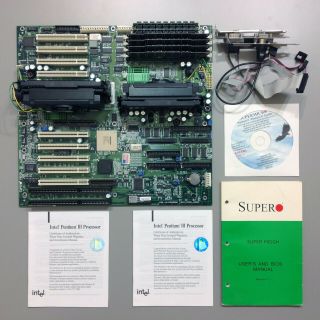 SuperMicro P6DGH Vintage Full AT Motherboard 2x 600MHz Pentium 3 2GB RAM Rev1.  01 2