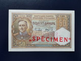 Yugoslavia 50 Dinara 1931 Specimen