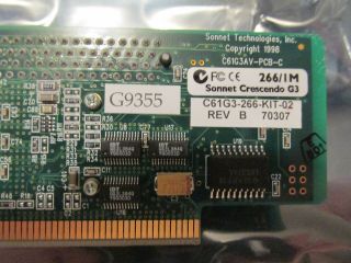 Apple Macintosh Sonnet Technologies Cresendo G3 257 - 266 Mhz/1m (PM 6100 - 8100) 2
