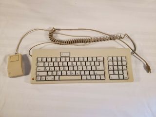 Macintosh Apple Computer Keyboard M0116 w/ Desktop Bus Mouse G5431 Orange Switch 2