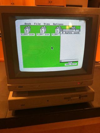 1987 Atari Mega St2 With Atari Sc1224 Color Monitor