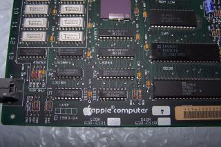 Macintosh 512K Logic Board 630 - 0118 with Silver RAM & ROM set 3
