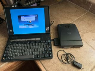 Hp Omnibook 800ct Laptop 166mhz,  80mb Ram,  Subnotebook Cd Drive & Bag / Case