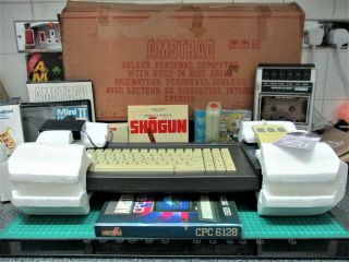 Boxed Amstrad Cpc6128 Computer (serviced,  Belt) Games,  Mouse,  Joystick,  Tape
