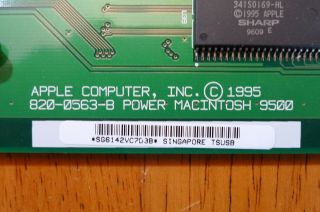 Apple Vintage Power Macintosh 9500 Motherboard Logic Board 820 - 0563 - B 2