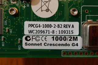 Sonnet Crescendo Power Mac G4 1000/2M PPCG4 - 1000 - 2 - B2 REV A 3
