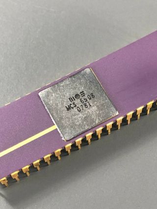 MOS 6508 Microprocessor MCS6508 - Purple,  Tin,  Gold 2