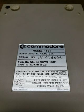 Commodore 1581 Floppy Disk Drive.  From an old electronic store. 6