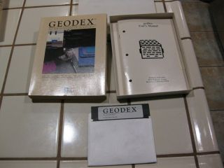 4 Commodore 64/128 Programs - Geofile,  Geodex,  Deckpack1,  Fontpack 1 w/boxes manua 3