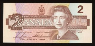 1986 Bank Of Canada $2 Banknote - Radar S/n: Egs5279725