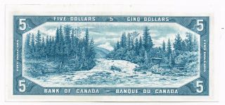 1954 (1961 - 71) CANADA 5 DOLLARS NOTE - p77b 2