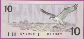1989 Bank of Canada 10 Dollar REPLACEMENT Note - Crow/ Thiessen - UNC? 2