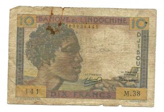 Djibouti (p19) 10 Francs 1946